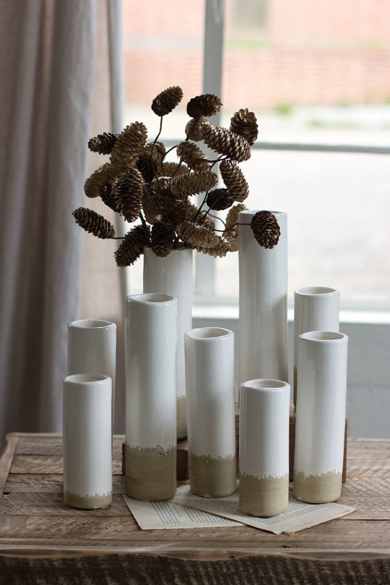 Castle Rock Cylinder Bud Vases Poonam's by Design